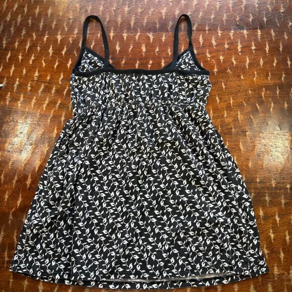 Lilu Black Floral Tank Top - Size M - Sleeveless Casual - Picture 2 of 4
